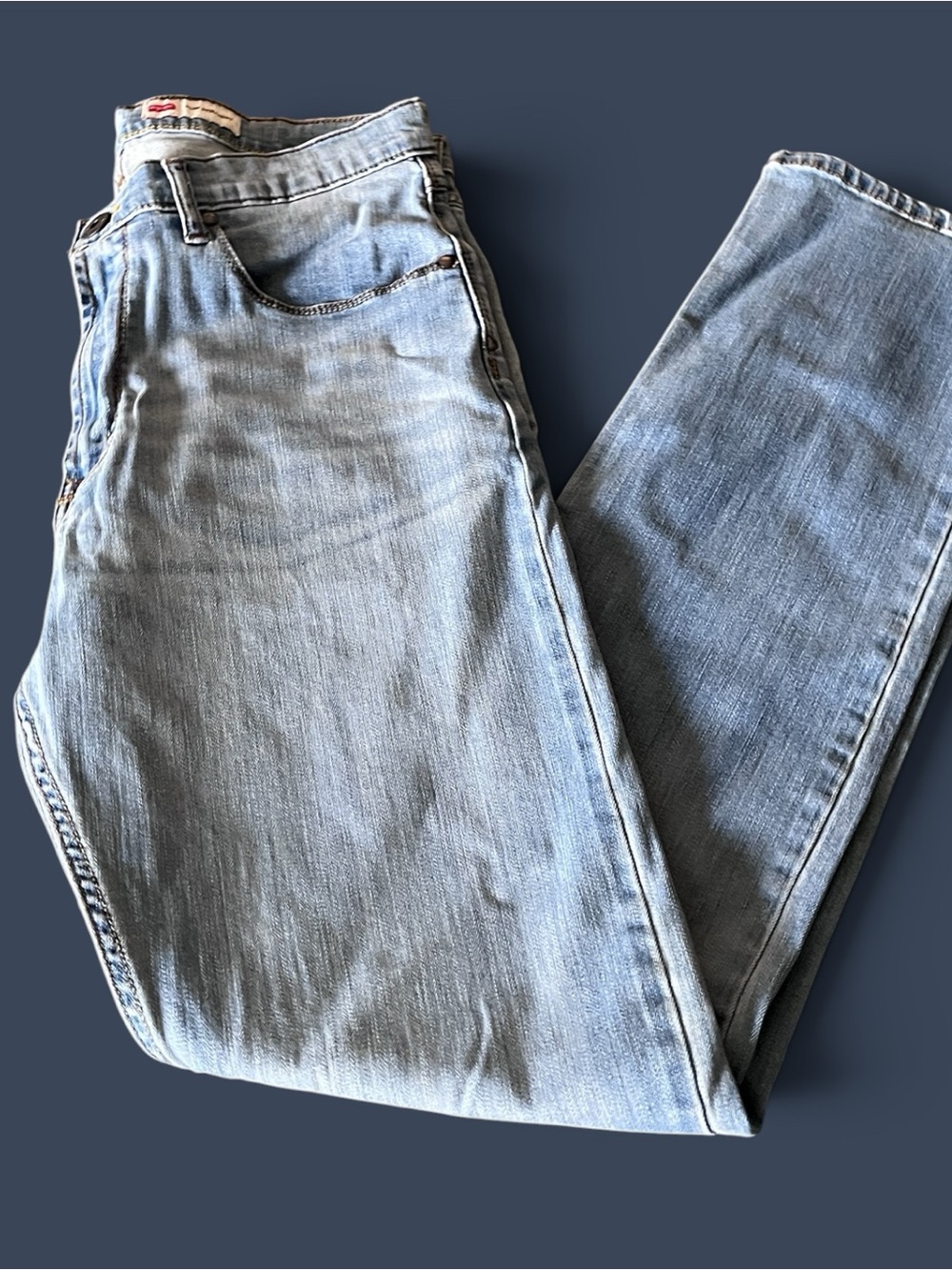 Wrangler Women’s Slim Straight Jeans Light Wash Size 34x32 Stretch Denim